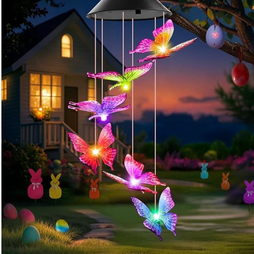 Butterfly Decor Solar Lights Hanging Decorations